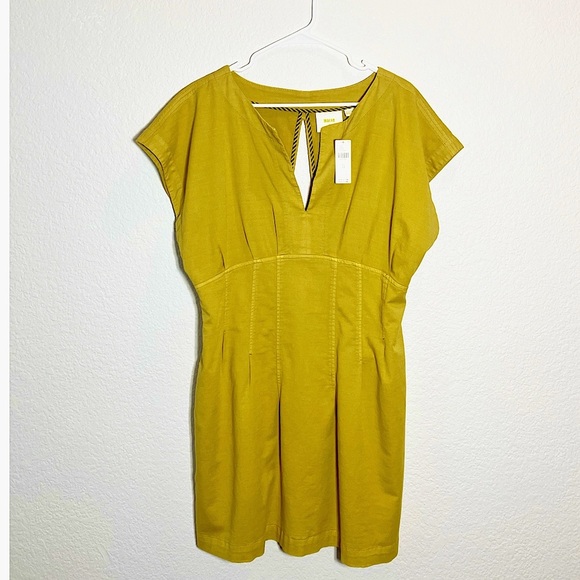 🔥MOVING SALE🔥 Anthropologie Maeve mustard dress NWT sz14 - Picture 2 of 7